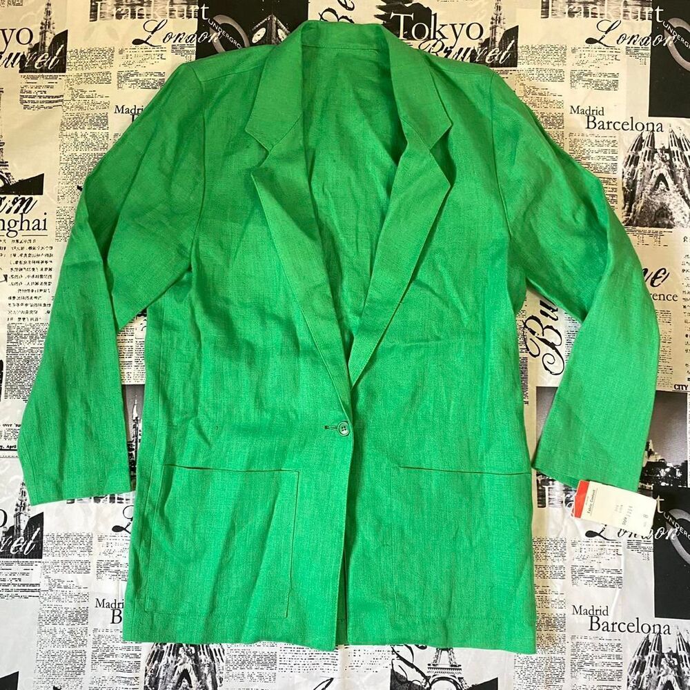 Elliott Lauren kelly green deadstock nwt vintage 70s blazer workwear suit jacket